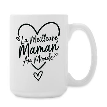 Meilleure Maman Au Monde – Cœur Script - Grande tasse 440 ml - blanc - Droite