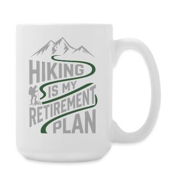 La randonnée est mon plan de retraite - Grande tasse 440 ml - blanc - Droite