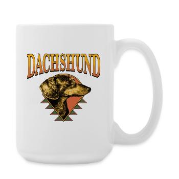 Dachshund – Vintage Dog Portrait - Large Mug 440 ml - white - Right