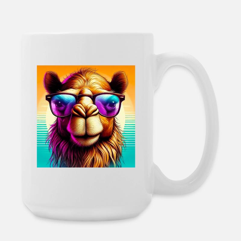Kamel - Große Tasse 440 ml - Weiß