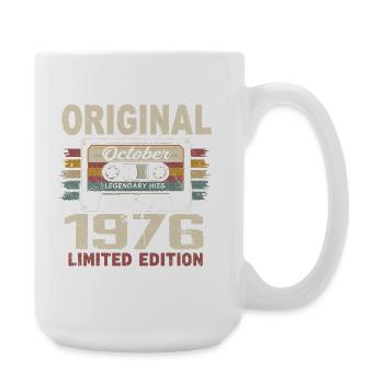 Geboren im Oktober 1976 | Vintage Geschenk Oktober 1976 - Große Tasse 440 ml - Weiß - Rechts