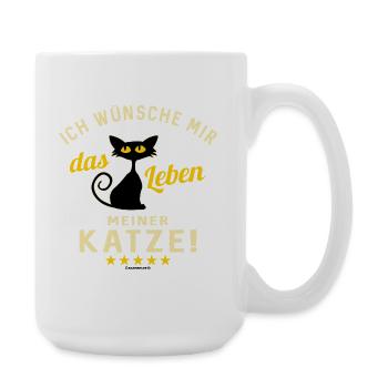 Citation humoristique de chat sur la chemise - Grande tasse 440 ml - blanc - Droite