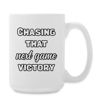Competitive Gamer Chasing Next Game Victory	 - Large Mug 440 ml - white - Right