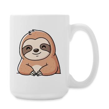 Cute Sloth Cartoon Design - Large Mug 440 ml - white - Right