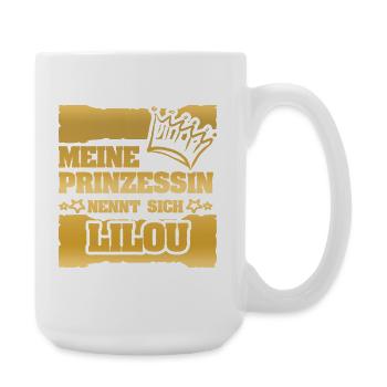 Majestueuse princesse disant Lilou - Grande tasse 440 ml - blanc - Droite