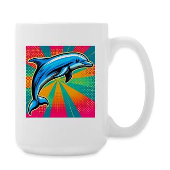 Delfin - Große Tasse 440 ml - Weiß - Rechts