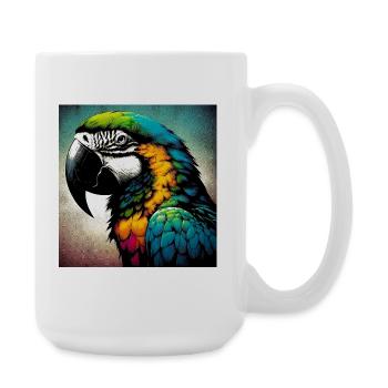 perroquet - Grande tasse 440 ml - blanc - Droite