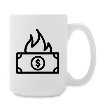 Argent qui Brûle - Grande tasse 440 ml - blanc - Droite