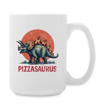 Pizzasaurier - Große Tasse 440 ml - Weiß - Rechts