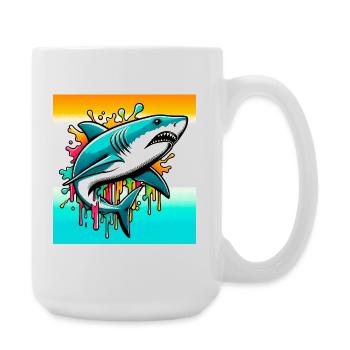 Requin - Grande tasse 440 ml - blanc - Droite