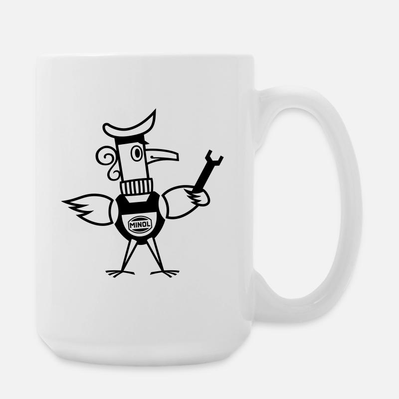 Minol Pirol v.1 (Farbe änderbar) - Große Tasse 440 ml - Weiß