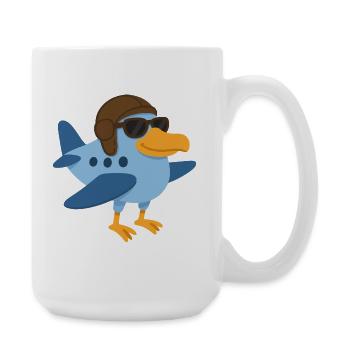 A super bird plane - Large Mug 440 ml - white - Right