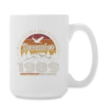 Dezember 1989 Originalausgabe Dezember-Geschenk - Große Tasse 440 ml - Weiß - Rechts