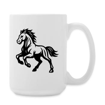 Cheval - Grande tasse 440 ml - blanc - Droite