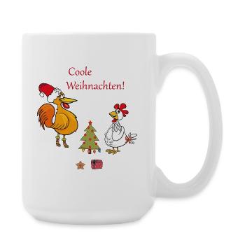 Coole Weihnachten  - Große Tasse 440 ml - Weiß - Rechts