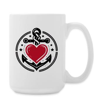 Faith love hope - Large Mug 440 ml - white - Right
