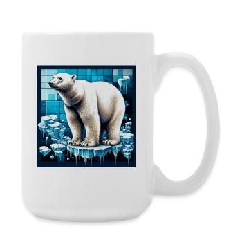 polar bear - Large Mug 440 ml - white - Right