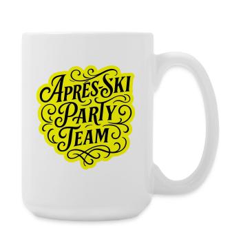 Apres Ski Party Team Spruch - Große Tasse 440 ml - Weiß - Rechts