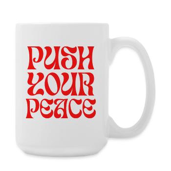 Poussez votre paix Peacezeichen Frieden - Grande tasse 440 ml - blanc - Droite