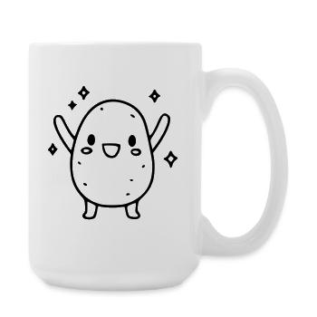 Patate douce douce | Légumes kawaii - Grande tasse 440 ml - blanc - Droite