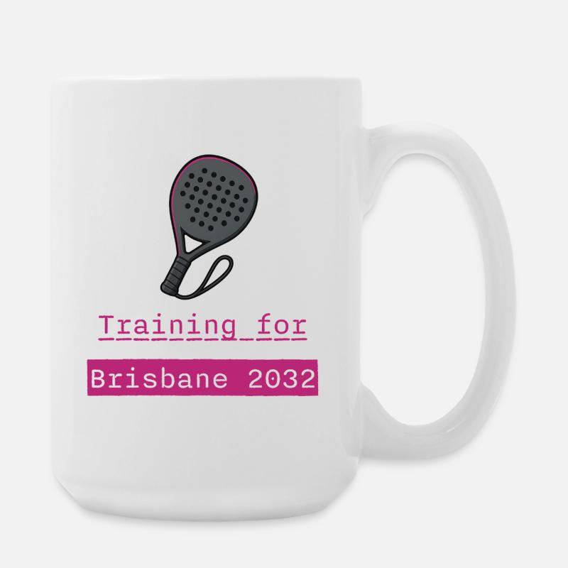 Entraînement de padel Brisbane 2032 - Grande tasse 440 ml - blanc