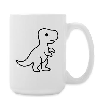 Dino / Dinosaure - Grande tasse 440 ml - blanc - Droite