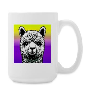Alpaka - Große Tasse 440 ml - Weiß - Rechts