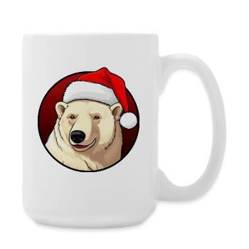 Eisbären Weihnachten - Große Tasse 440 ml - Weiß - Rechts