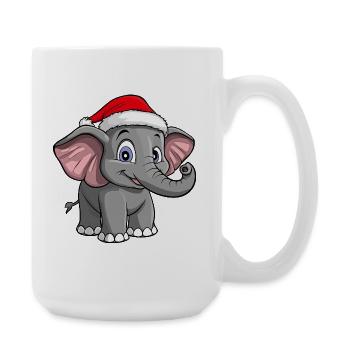 Elephant Christmas - Large Mug 440 ml - white - Right