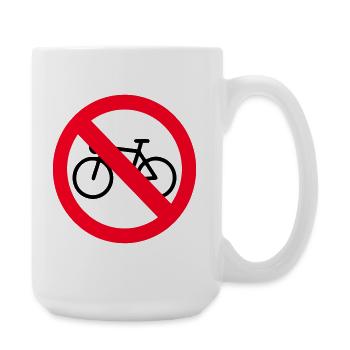 Kein Fahrrad - Große Tasse 440 ml - Weiß - Rechts