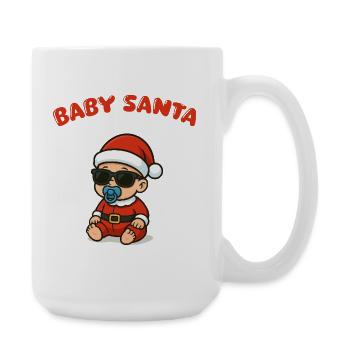 Baby Santa Weihnachten - Große Tasse 440 ml - Weiß - Rechts