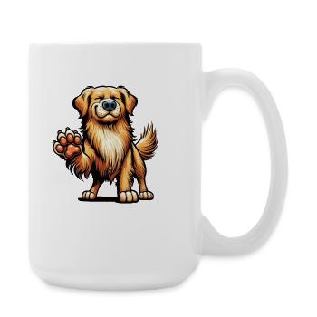 Talk to the Paw Golden Retriever Goldie Goldies - Large Mug 440 ml - white - Right