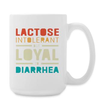 Milk Allergy Lactose Intolerance Flatulence - Large Mug 440 ml - white - Right