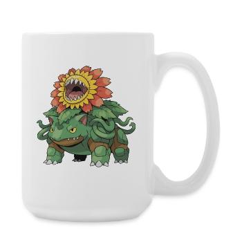 Sunflower Monster Beast - Large Mug 440 ml - white - Right