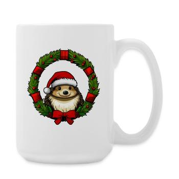 Hérisson de Noël - Grande tasse 440 ml - blanc - Droite