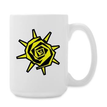 Jaune néon spirale solaire - Grande tasse 440 ml - blanc - Droite