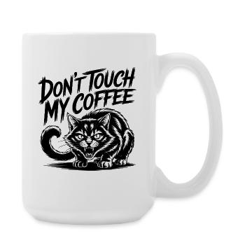 Drôle de design drôle de chat sifflant Coffee Love - Grande tasse 440 ml - blanc - Droite