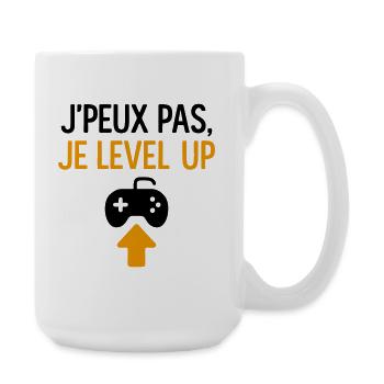 J’peux pas – je level up Geek Gamer Gaming - Grande tasse 440 ml - blanc - Droite