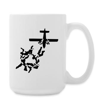 Skydiving - Große Tasse 440 ml - Weiß - Rechts
