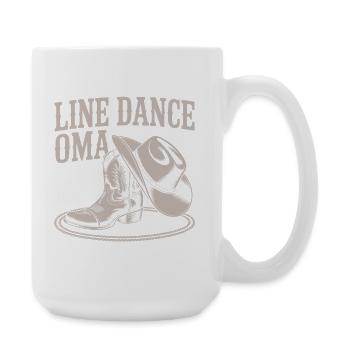 Line Dance Granny Western Boots - Large Mug 440 ml - white - Right