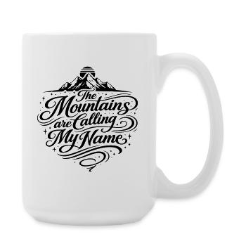 The mountains are calling Spruch Mountains - Large Mug 440 ml - white - Right