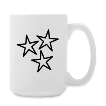 STAR. VALENTINE'S DAY. HEART. I LOVE YOU. I LOVE - Large Mug 440 ml - white - Right