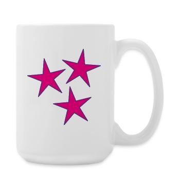 STAR. VALENTINE'S DAY. HEART. I LOVE YOU. I LOVE - Large Mug 440 ml - white - Right
