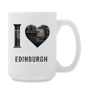 I Love Edinburgh – Stone City Architecture - Large Mug 440 ml - white - Right