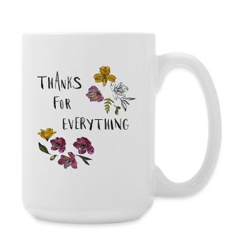 Thanks for everything - Large Mug 440 ml - white - Right