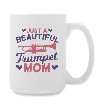 Maman trompettiste - Grande tasse 440 ml - blanc - Droite