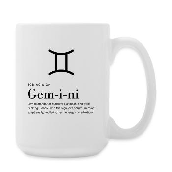 Gemini - Zodiac sign - Large Mug 440 ml - white - Right