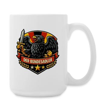 Bundesadler-Wappen - Große Tasse 440 ml - Weiß - Rechts