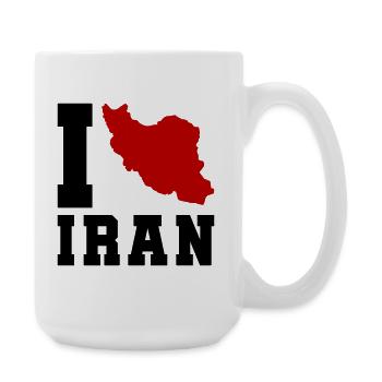 I Love Iran - Large Mug 440 ml - white - Right