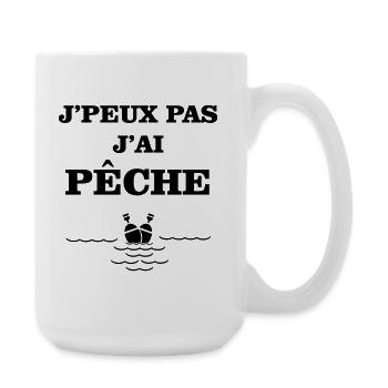 Je ne peux pas j'ai pêche  - Grande tasse 440 ml - blanc - Droite